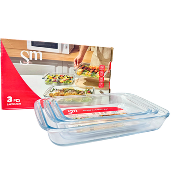 3 Pcs Baking Tray - طقم بايركس ٣ احجام