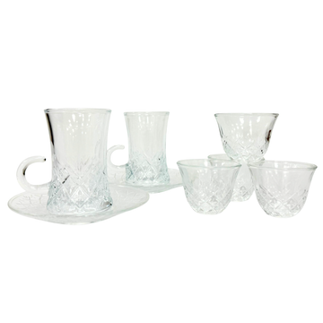 Arabic tea & Coffee cups set of 6 - طقم استكانات وفناجين